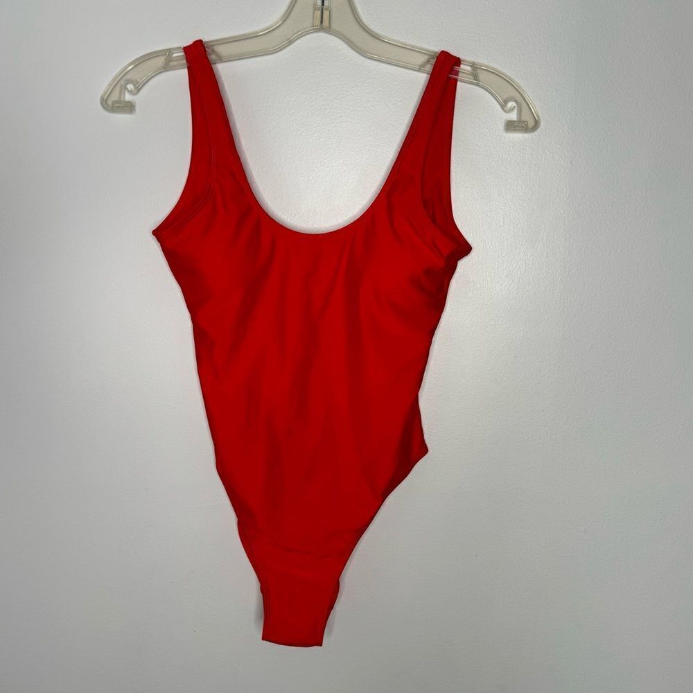 Dixperfect red one piece swimsuit size medium